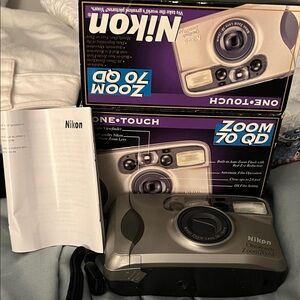 Nikon One•Touch Zoom 70 QD Camera - Silver and Black